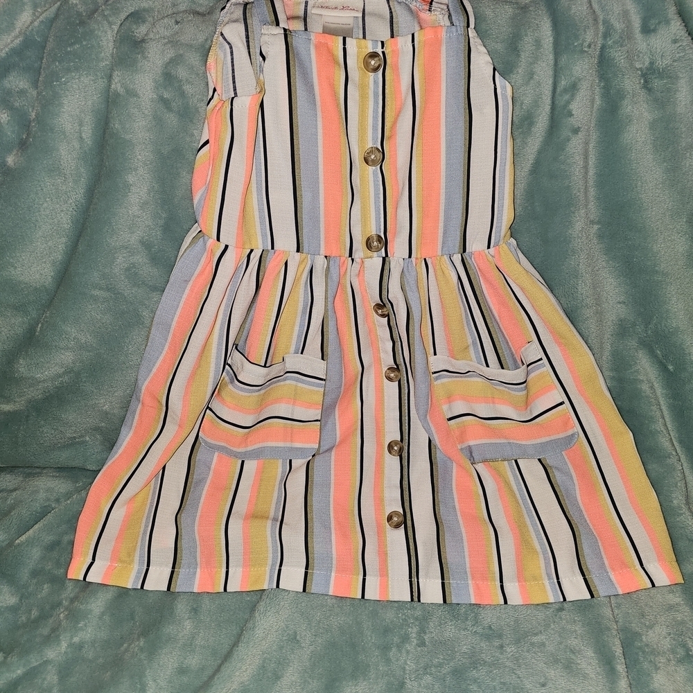 Little Lass Pink and Blue Dress - Picture 5 of 9